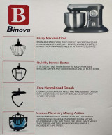 Robot Pâtissier BINOVA 1600W - Bol XXL 7,5L - 10 Vitesses | IMRANEMALL