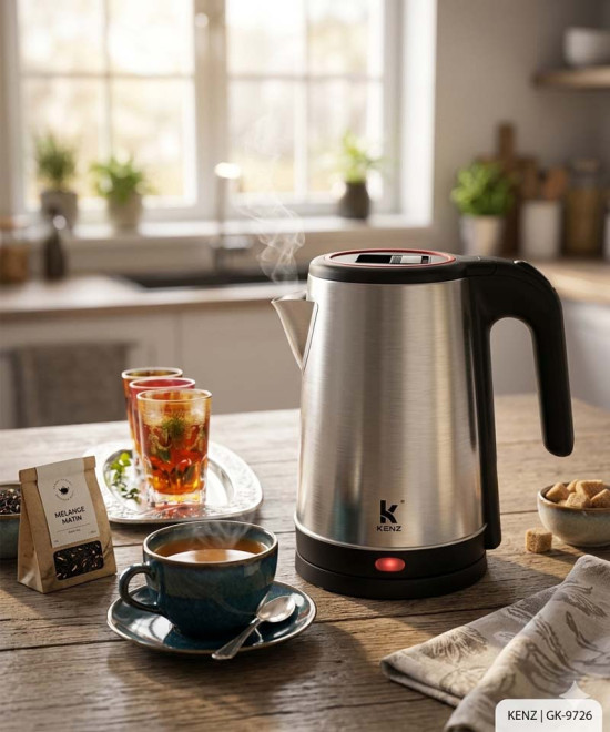 BOUILLOIRE ÉLECTRIQUE 1.8L INOX KENZ