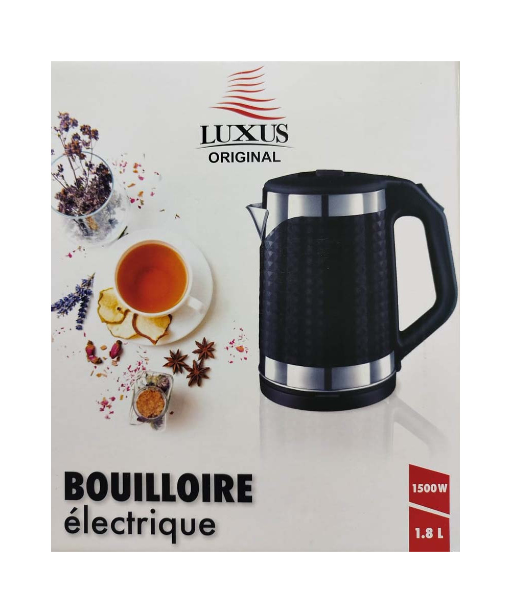 Bouilloire Électrique LUXUS 1.8L - 1500W en Plastique alimentaire| Qualité & Rapidité