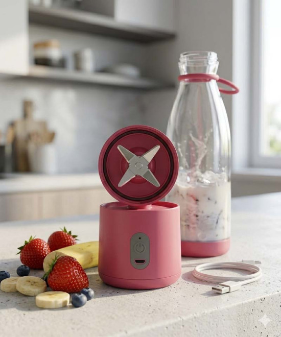 BLENDER MIXEUR PORTABLE RECHARGEABLE | Mini Juicer 420ml & Smoothies | IMRANEMALL