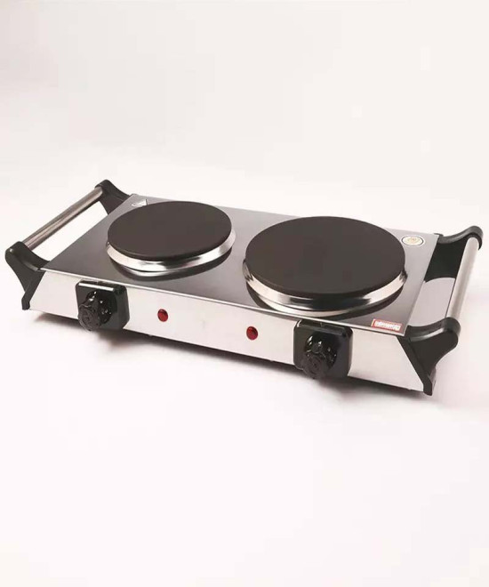 RÉCHAUD ÉLECTRIQUE DOUBLE PLAQUE INOX 2500W | Puissant & Nomade | IMRANEMALL
