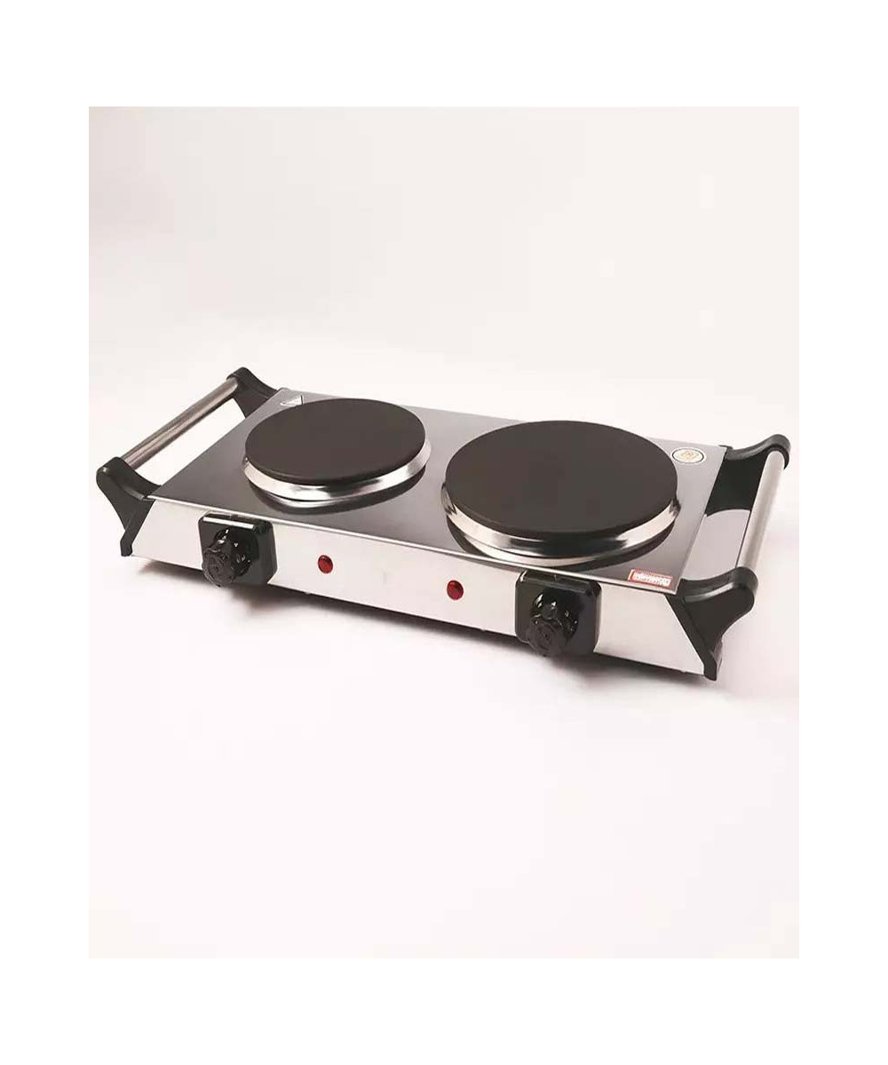 RÉCHAUD ÉLECTRIQUE DOUBLE PLAQUE INOX 2500W | Puissant & Nomade | IMRANEMALL