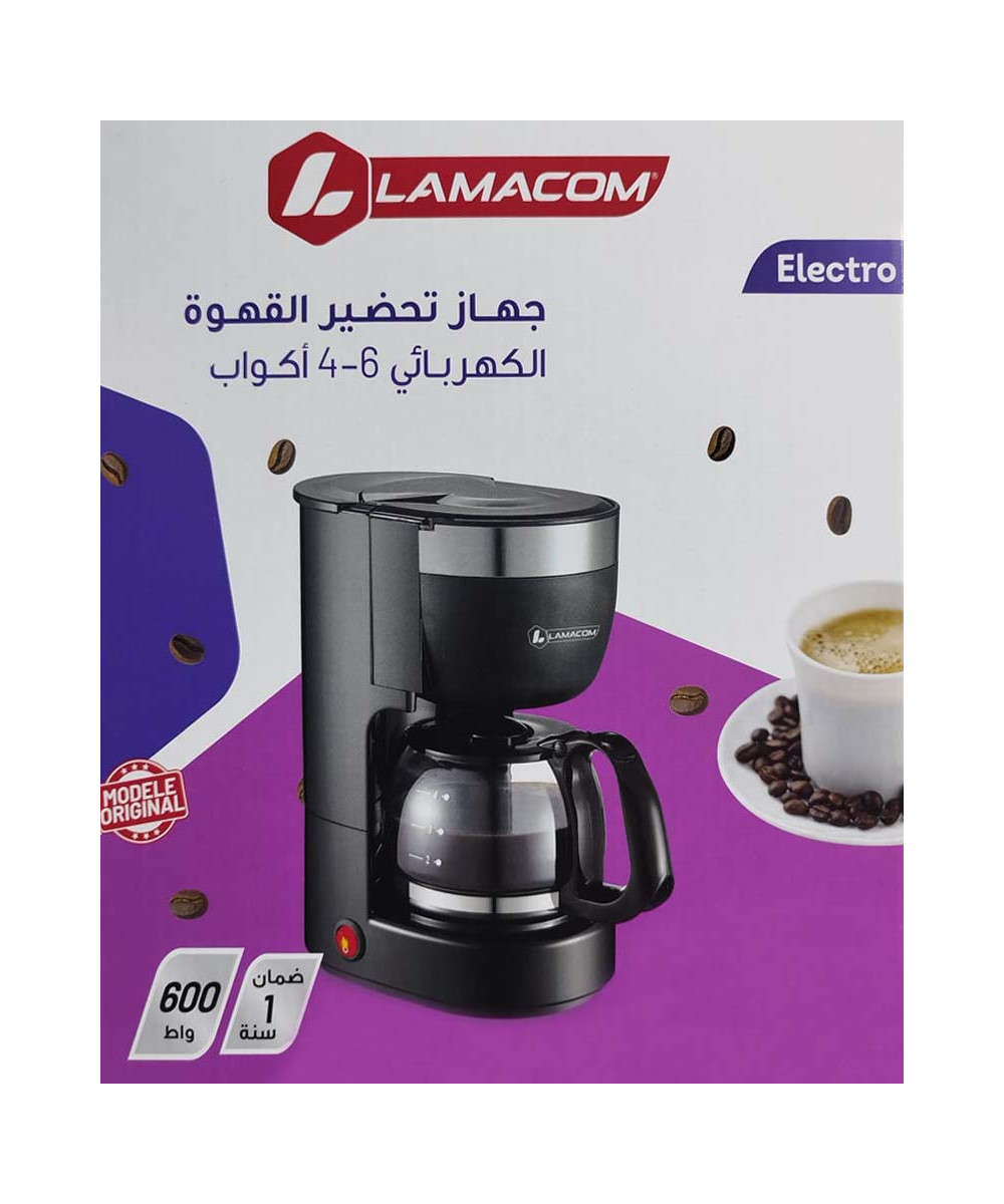 CAFETIÈRE ÉLECTRIQUE 6 TASSES - 600W | FITRE PERMANANT | IMRANEMALL