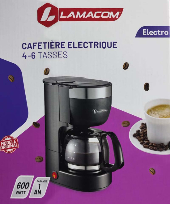 CAFETIÈRE ÉLECTRIQUE 6 TASSES - 600W | FITRE PERMANANT | IMRANEMALL