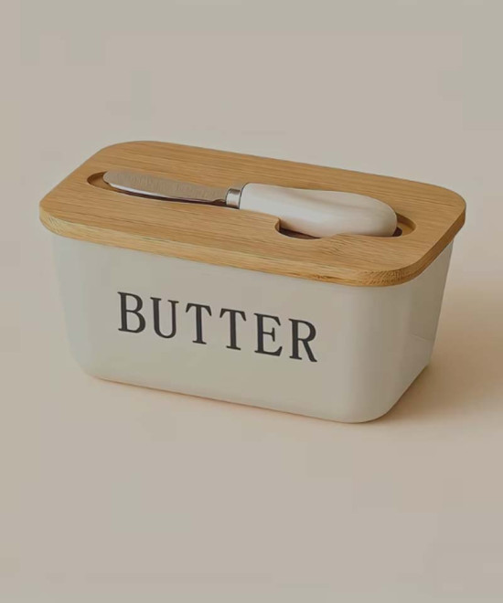 POT À BEURRE EN PORCELAINE