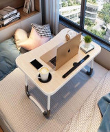 Table de Lit Pliable pour PC Portable | Support Multifonction avec Porte-Gobelet | IMRANEMALL