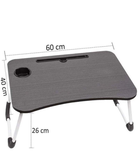 Table de Lit Pliable pour PC Portable | Support Multifonction avec Porte-Gobelet | IMRANEMALL