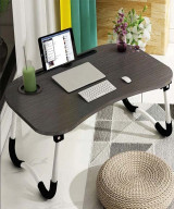 Table de Lit Pliable pour PC Portable | Support Multifonction avec Porte-Gobelet | IMRANEMALL