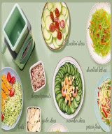 IMRANEMALL | مبشرة يدوية للخضراوات والجبن | قطاعة خضراوات دوارة 5 في 1  | عمران مول
