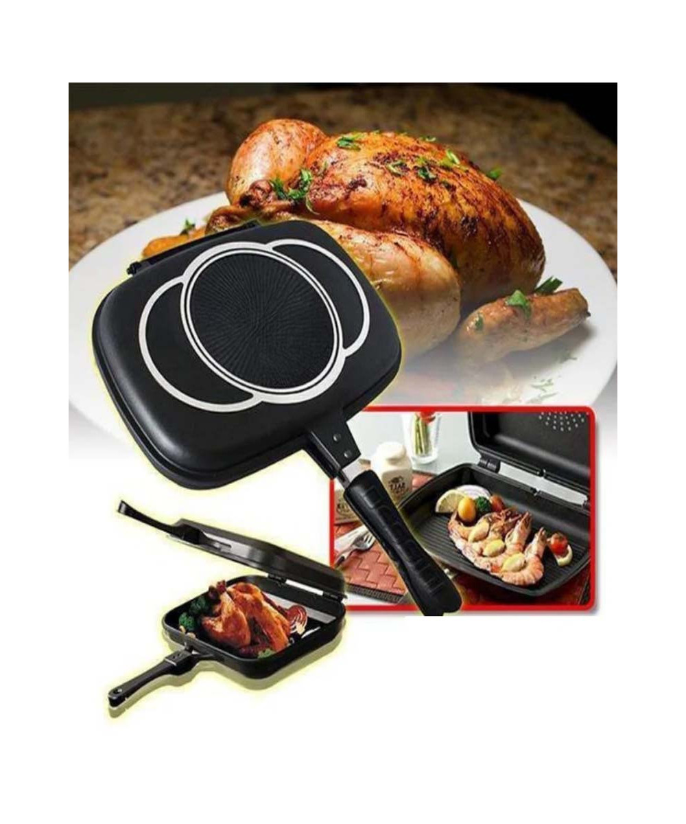 POÊLE DOUBLE FACE ANTIADHÉSIVE EN CÉRAMIQUE – POÊLE A GRILLER MULTIFONCTIONS