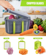 TRANCHEUSE À LEGUMES PROFESSIONNELL, HACHOIR AVEC LAMES INTERCHANGEABLES