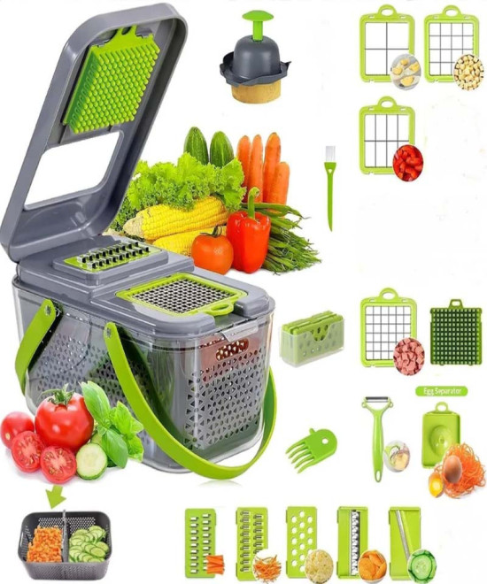 TRANCHEUSE À LEGUMES PROFESSIONNELL, HACHOIR AVEC LAMES INTERCHANGEABLES