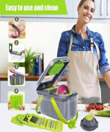 TRANCHEUSE À LEGUMES PROFESSIONNELL, HACHOIR AVEC LAMES INTERCHANGEABLES