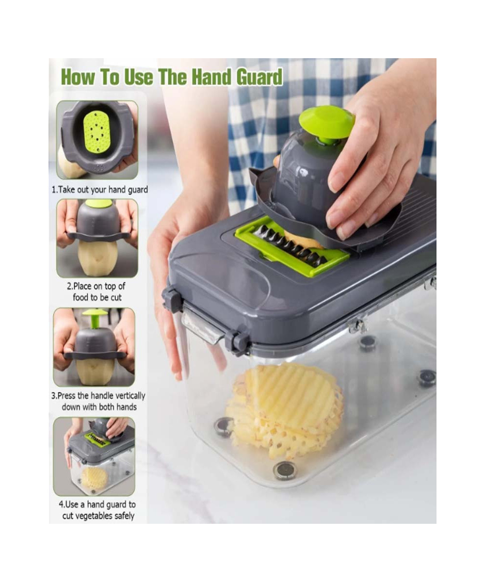 TRANCHEUSE À LEGUMES PROFESSIONNELL, HACHOIR AVEC LAMES INTERCHANGEABLES