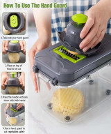 TRANCHEUSE À LEGUMES PROFESSIONNELL, HACHOIR AVEC LAMES INTERCHANGEABLES