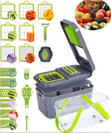 TRANCHEUSE À LEGUMES PROFESSIONNELL, HACHOIR AVEC LAMES INTERCHANGEABLES