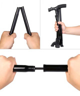 CANNE DE MARCHE PLIANTE MÉDICALE AVEC TORCHE INTÉGRÉ