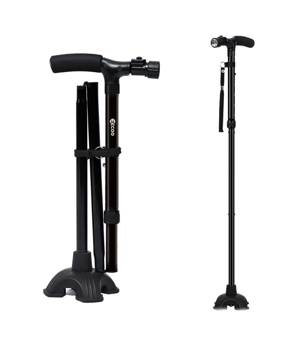 CANNE DE MARCHE PLIANTE MÉDICALE AVEC TORCHE INTÉGRÉ