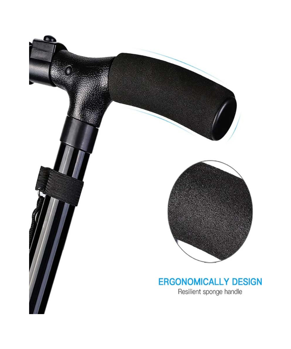 CANNE DE MARCHE PLIANTE MÉDICALE AVEC TORCHE INTÉGRÉ