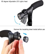 CANNE DE MARCHE PLIANTE MÉDICALE AVEC TORCHE INTÉGRÉ