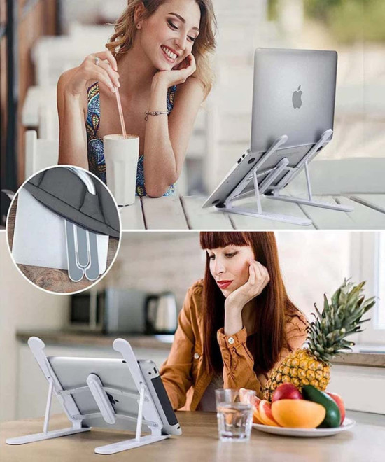 Support PC Portable & Tablette Ajustable | Design Ergonomique Pliable | IMRANEMALL