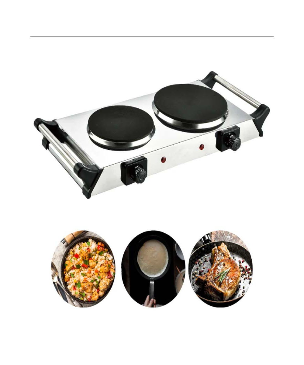 PLAQUE DE CUISSON ÉLECTRIQUE DOUBLE FOYER