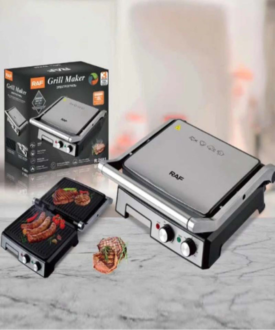 PANINI GRILL ELECTRIQUE MULTIFONCTION RAF, ANTI-ADHESIF, OUVERTURE 180°