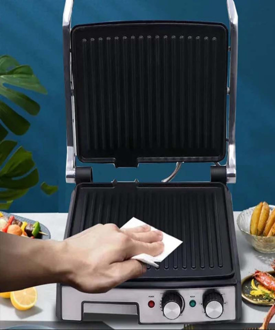 PANINI GRILL ELECTRIQUE MULTIFONCTION RAF, ANTI-ADHESIF, OUVERTURE 180°