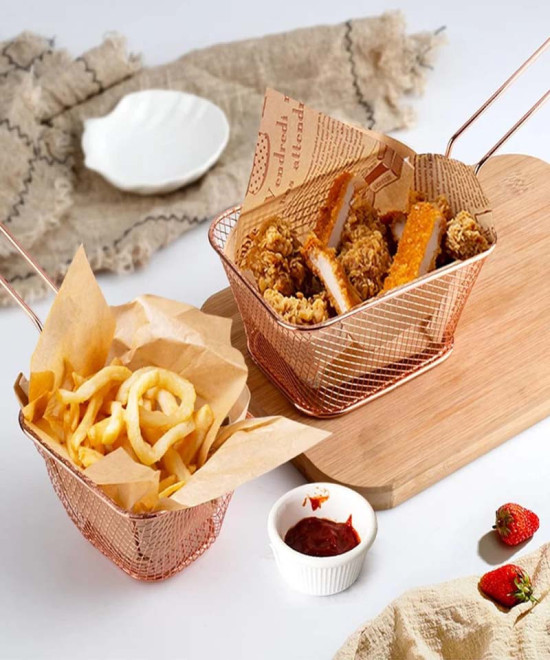 LES PANIERS À FRITTES EN INOX