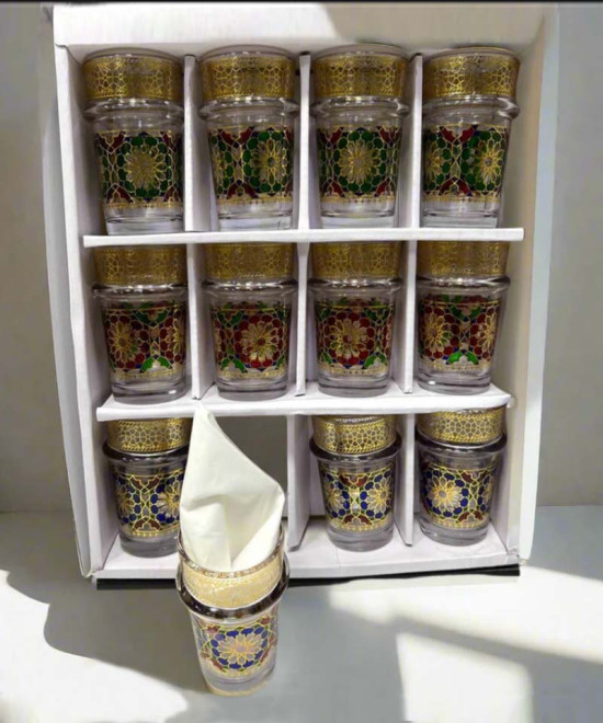 VERRES DE THÉ TRADITIONNEL MAROCAIN