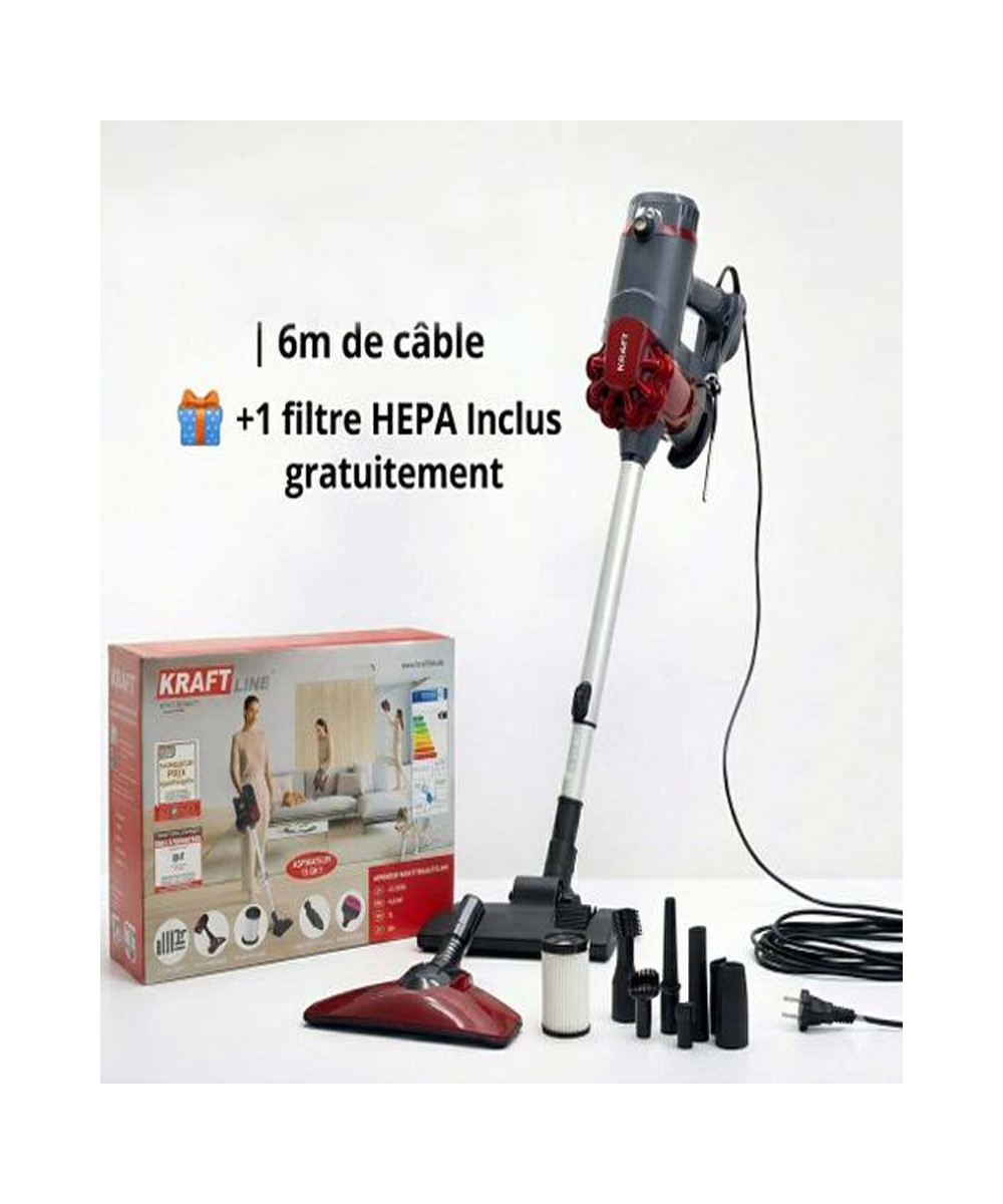 Aspirateur Traîneau KRAFT 4500W - Puissance Maximum & Filtration HEPA | IMRANEMALL