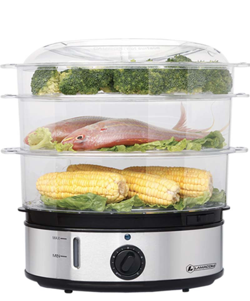 CUISSEUR À VAPEUR ÉLECTRIQUE 3 ÉTAGES - 800W