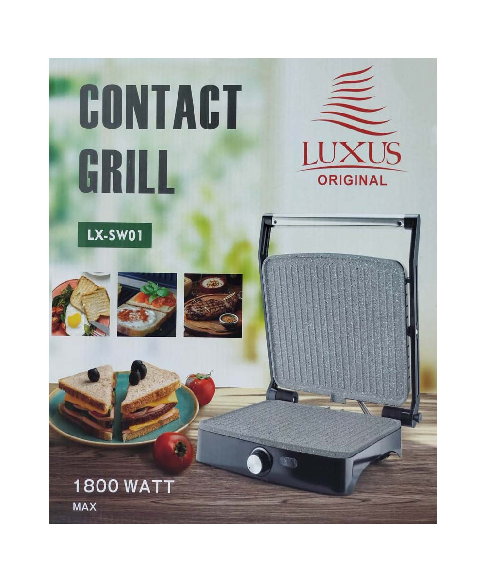 IMRANEMALL | شواية بانيني فاخرة 1800 واط LX-SW01 | مكبس ساندويتش من الفولاذ المقاوم للصدأ